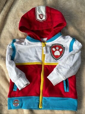 PAW Patrol toddle RYDER' Red & White Hooded Zip-Up Jacket